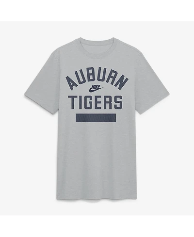 Men's Nike Heather Gray Auburn Tigers Arch Wordmark Legacy Tri-Blend T-Shirt