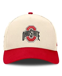 Nike Men's and Women's Natural/Scarlet Ohio State Buckeyes Campus Prep Rise Adjustable Hat