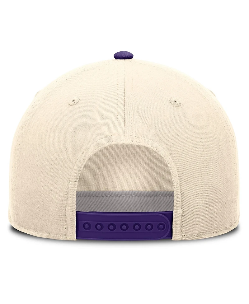 Nike Men's and Women's Natural/Purple Lsu Tigers Campus Prep Rise Adjustable Hat