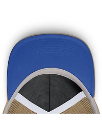 Nike Men's and Women's Beige/Royal Duke Blue Devils Primetime Arched Trucker Adjustable Hat