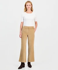 Emme Marella Women's Wide-Leg Stretch Corduroy Trousers
