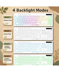 Lofree Rechargeable Wireless Silent Keyboard and Mouse Combo for Windows, Mac, Android, iOS