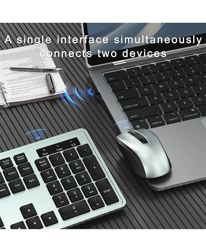 Lofree Wireless Silent Full-Size Keyboard and Mouse Set for Windows