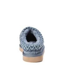 Dearfoams Women's Fireside by Greta Genuine Shearling Clog Slipper with Embroidery