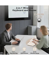 Lofree Wireless Ergonomic Keyboard and Mouse Combo for Pc/Mac