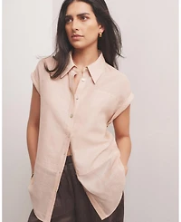 Mint Velvet Women's Linen Blend Panel Shirt