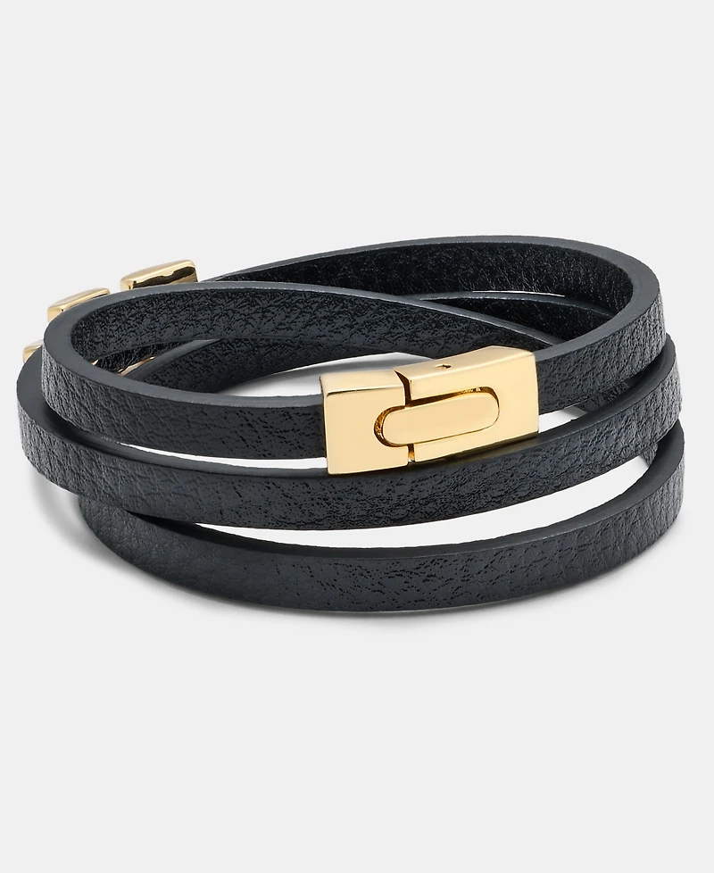 On 34th Faux Leather Wrap Bracelet, Macy's Exclusive