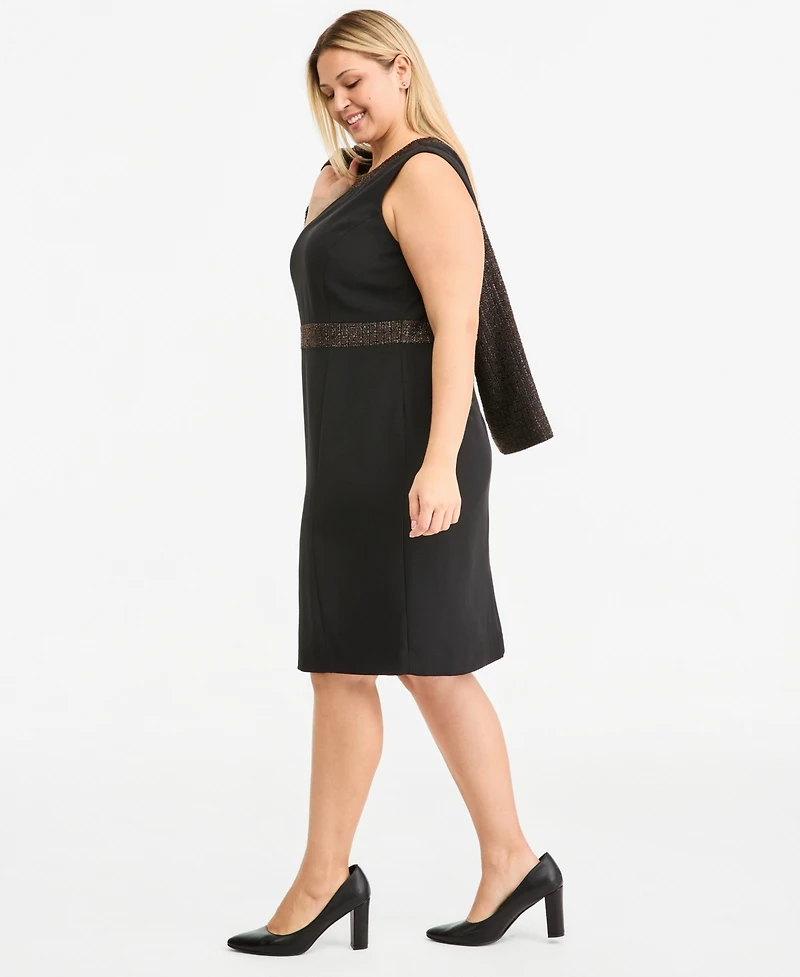 Kasper Plus Sleeveless Sheath Dress