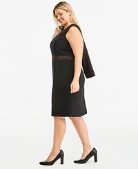 Kasper Plus Sleeveless Sheath Dress