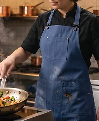 Cat Cora Heavyweight Cotton Canvas 28" Adjustable Kitchen Apron