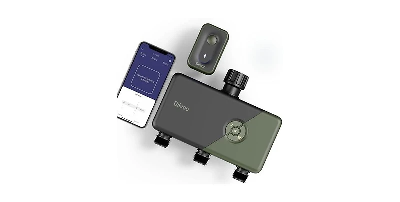 Tessan 3-Zone WiFi Sprinkler Timer with App and Voice Control, 18 Irrigation Programs, Rain Delay and Mist Mode