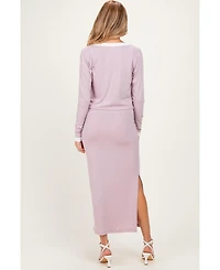 Pinkblush Women's Light Pink/ White Color Block Sleeveless Fitted Dress Cardigan Set