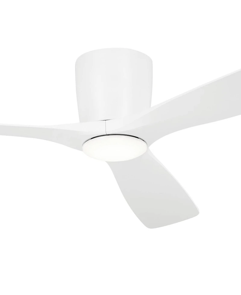 54" Kichler Volos Matte White Led Hugger Ceiling Fan