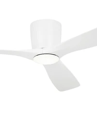 54" Kichler Volos Matte White Led Hugger Ceiling Fan