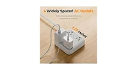 Tessan Wall Outlet Extender with 5Feet, 4 Outlets for Home, Office and Travel