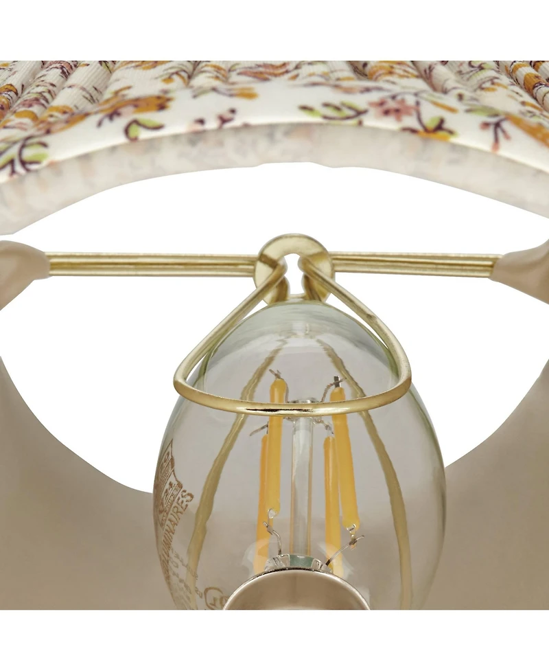 Springcrest 3 1/2" Top x 6" Bottom x 5" High x 5" Slant Print Lamp Shade Replacement Set of 4 Goldenrod Floral Clip On Candelabra