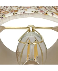 Springcrest 3 1/2" Top x 6" Bottom x 5" High x 5" Slant Print Lamp Shade Replacement Set of 4 Goldenrod Floral Clip On Candelabra