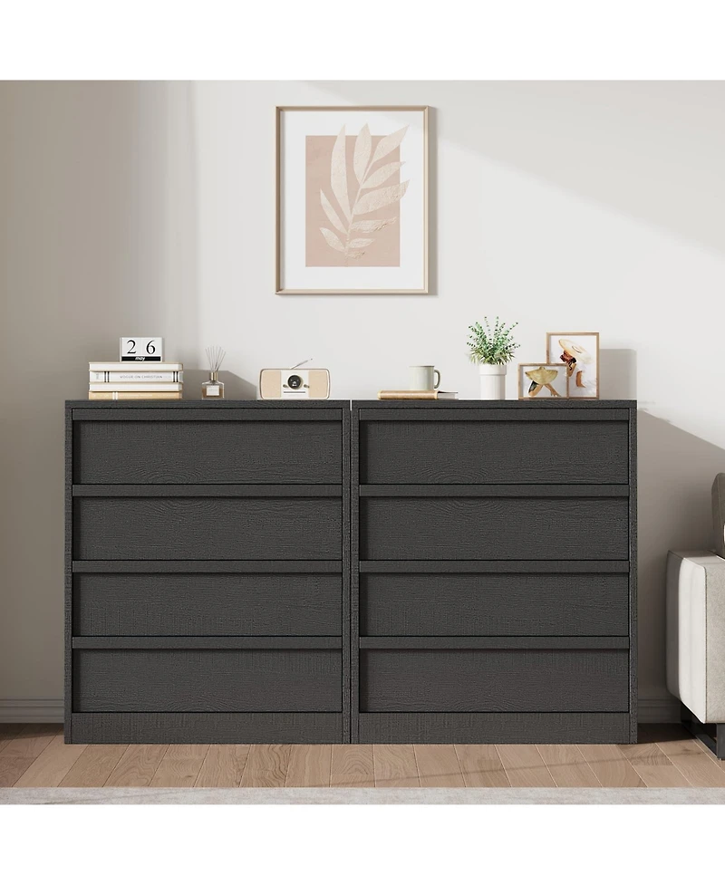 gaomon 4 Drawer Dresser for Bedroom, 39.3" Tall Wooden Storage Chest with Deep Drawers for Closet, Living Room