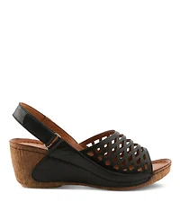 Spring Step Women's Denair Wedge Slingback with Leather Upper