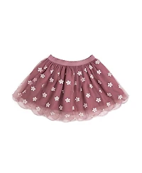 Sweet Wink Baby Girls Berry Floral Embroidered Tutu Skirt