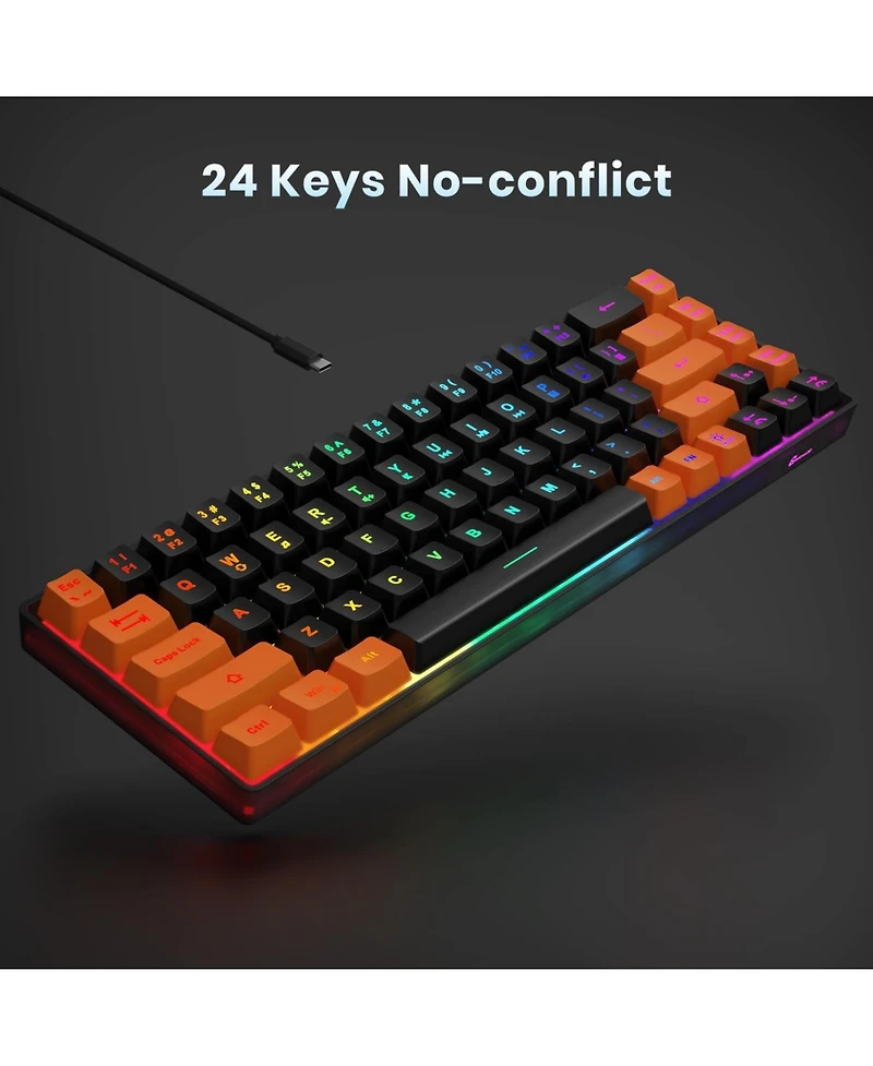Lofree 65% Ultra-Compact Wired Anti-Ghosting Gaming Membrane Keyboard
