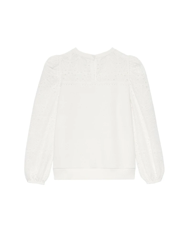 Mint Velvet Women's Broderie Lace Long-Sleeve Sweatshirt