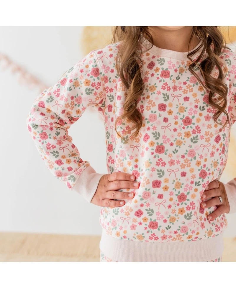 Sweet Wink Toddler Girls Berry Floral Sweatshirt