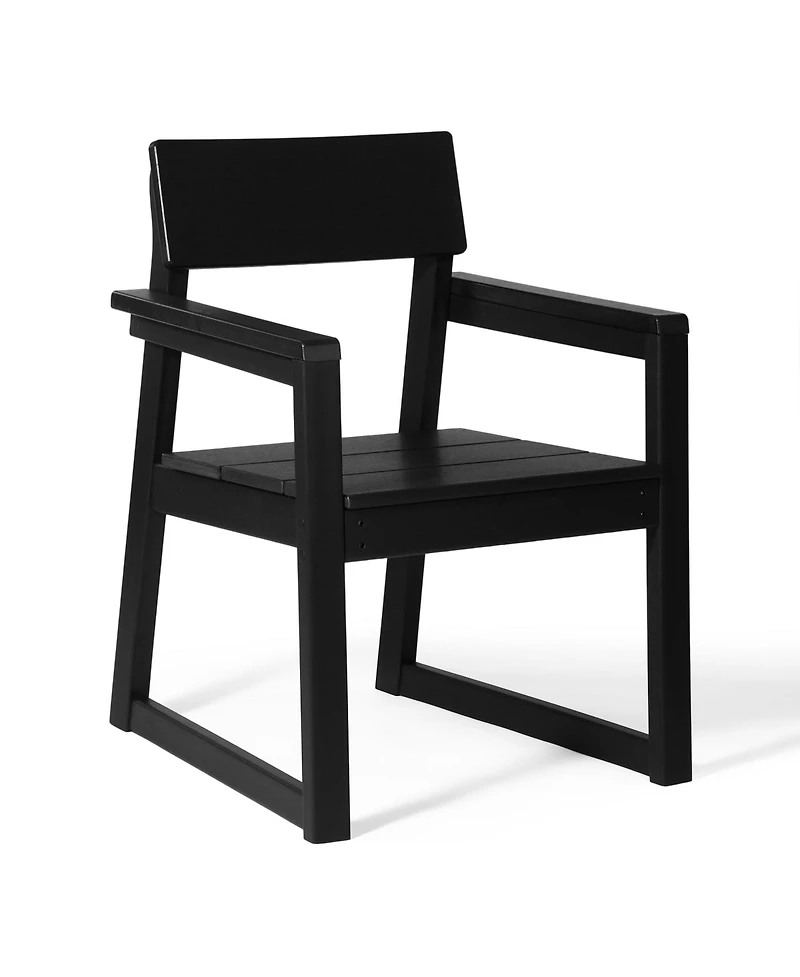WestinTrends Modern Hdpe Outdoor Patio Dining Arm Chairs (Set of 2)