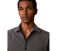 Calvin Klein Men's Gingham Supima Stretch Regular-Fit Shirt