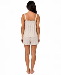 Sincerely Jules Women's Gingham Woven Cami and Shorts Pajama Set