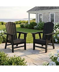 WestinTrends Outdoor Modern Hdpe Adirondack Patio Dining Chairs (Set of 2)
