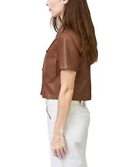 Central Park West Women's Quinn Short Sleeve Cropped Jacket