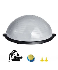 Vevor 23" Half Exercise Ball Trainer Yoga Balance Stability Ball Resistance Band