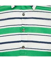 Pre-Owned Hermes Men's Striped Linen and Cotton Polo T-Shirt