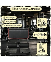 Sevorley 3-in-1 Squat Assist Trainer with Sit-Up Bar and Push-Up Support, Adjustable Height, 265 lb Capacity