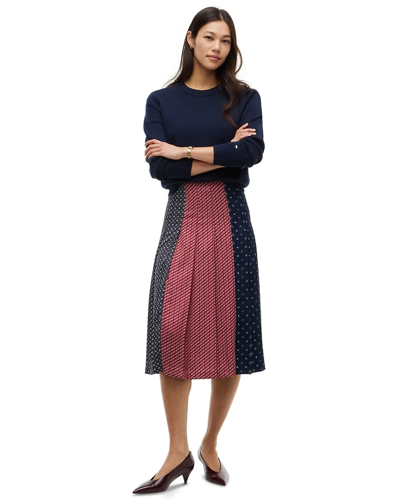 Tommy Hilfiger Women's American Icons Pleated Midi Skirt