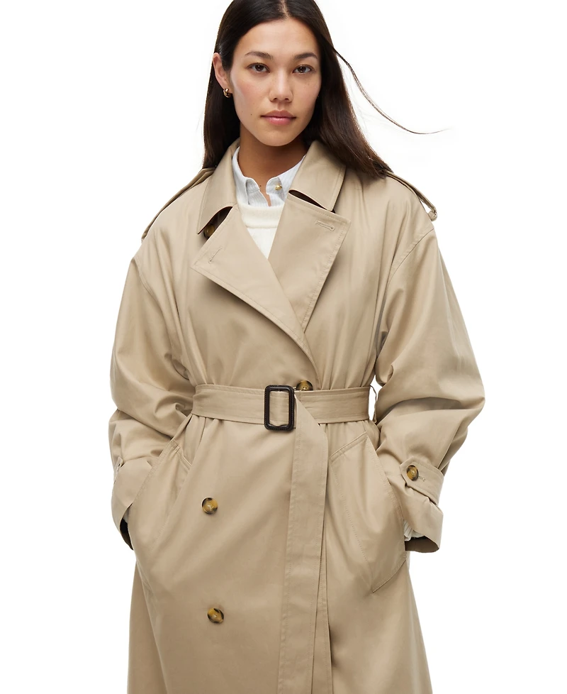 Tommy Hilfiger Women's American Icons Oversized Double-Breasted Trench Coat