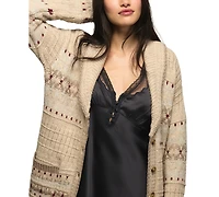 Lucky Brand Women's Shawl-Collar Fair Isle Cardigan