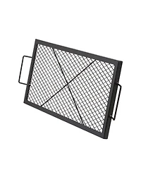 Vevor 32" Rectangle Cooking Grate Fire Pit Grill Grate X-Marks Heavy-Duty Steel