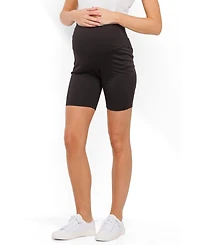 Hello Miz Maternity High-Waisted Biker Bike Shorts, 7" Inseam
