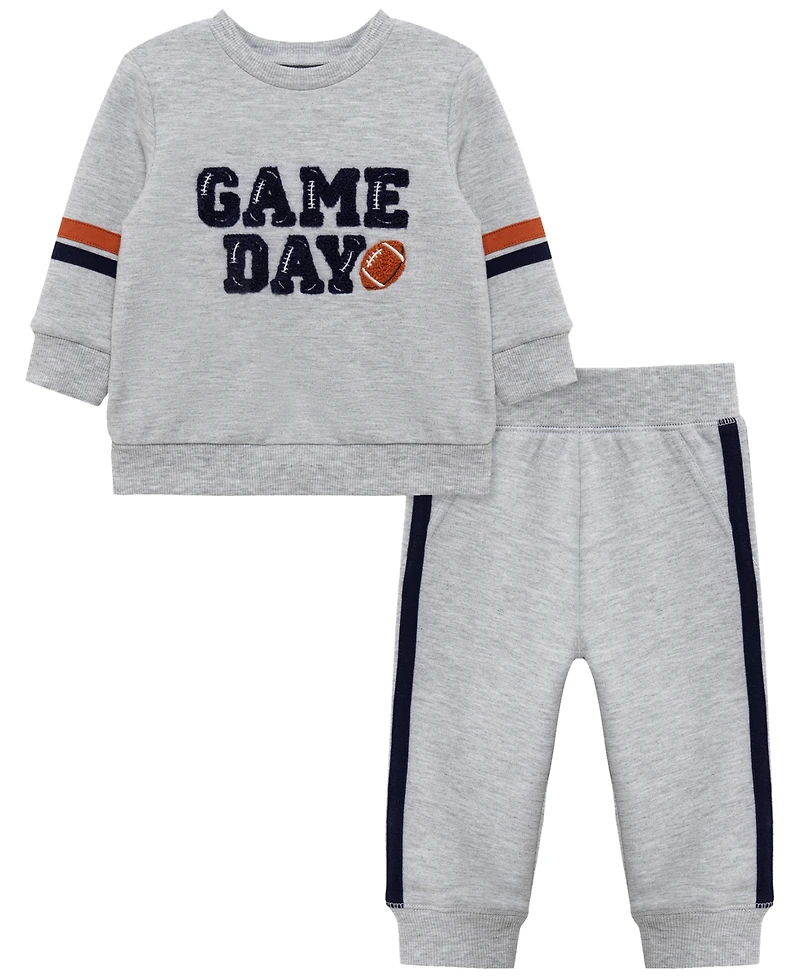 Little Me Baby Boys' Game Day Graphic Sweatshirt and Pants, 2-Piece Set