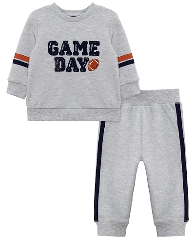 Little Me Baby Boys' Game Day Graphic Sweatshirt and Pants, 2-Piece Set