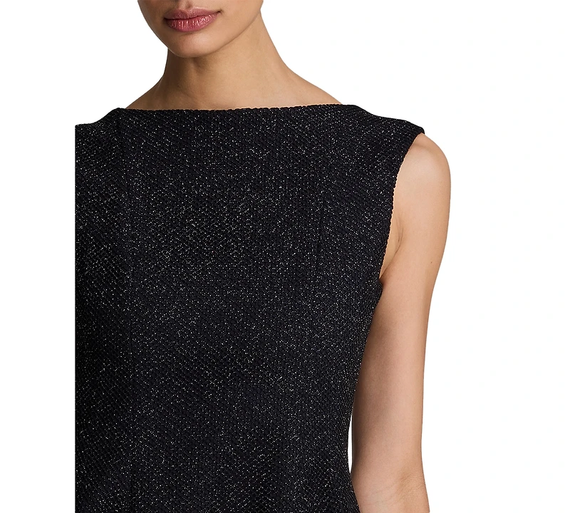 Kenneth Cole Women's Boat-Neck Scoop-Back Tweed Mini Dress