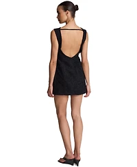 Kenneth Cole Women's Boat-Neck Scoop-Back Tweed Mini Dress