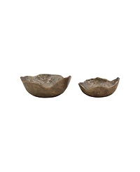 Dovetail Furniture, Hudson Antiqued Aluminum Decorative Bowl Set - Set of 2