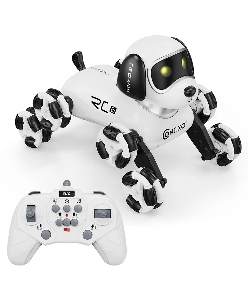 Contixo Rc6 NeoPaw 8-Wheel Led RC Robot Dog with Sounds