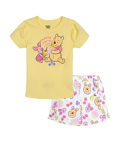 Winnie the Pooh Toddler Girls' 2-Piece T-Shirt and Shorts Set