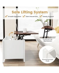 Gouun Lift Top Coffee Table with Hidden Storage Compartment