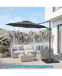 Gouun 10 Ft Cantilever Patio Umbrella with Easy Tilt Adjustment