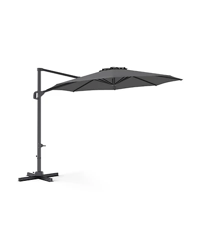 Gouun 10 Ft Cantilever Patio Umbrella with Easy Tilt Adjustment